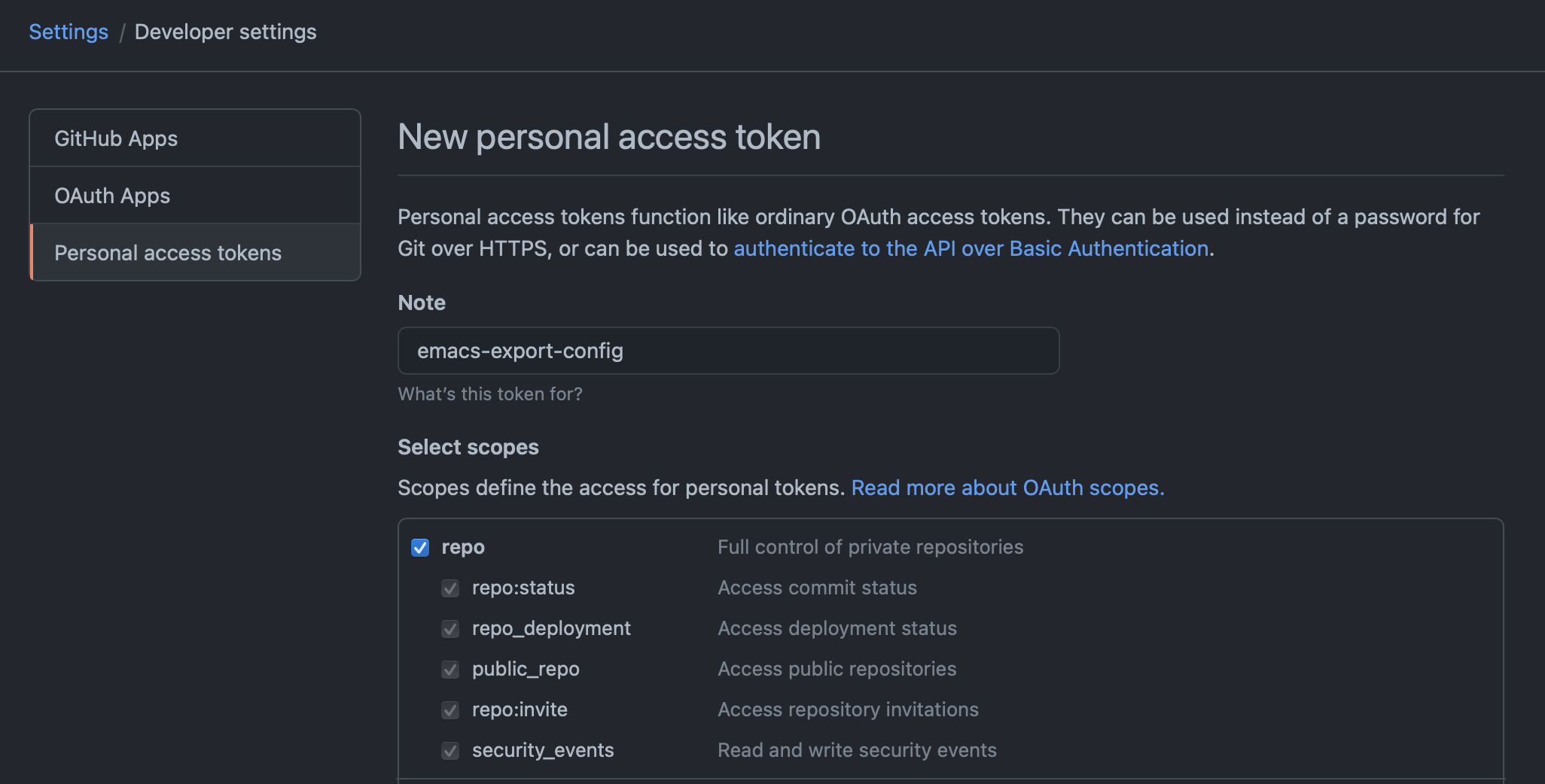 /images/blog/auto-build-and-publish-emacs-configuration-as-a-website/generate-github-api-token.png